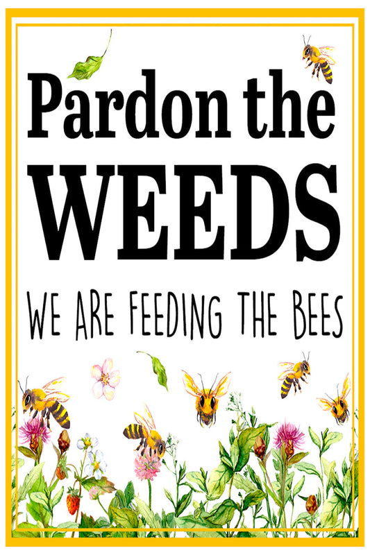 Pardon The Weeds Save The Bees Yard